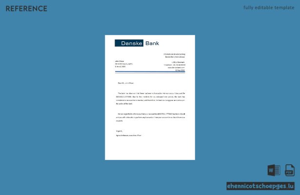 Beispiel für die Schließung der dänischen Danskebank (Vorschau)